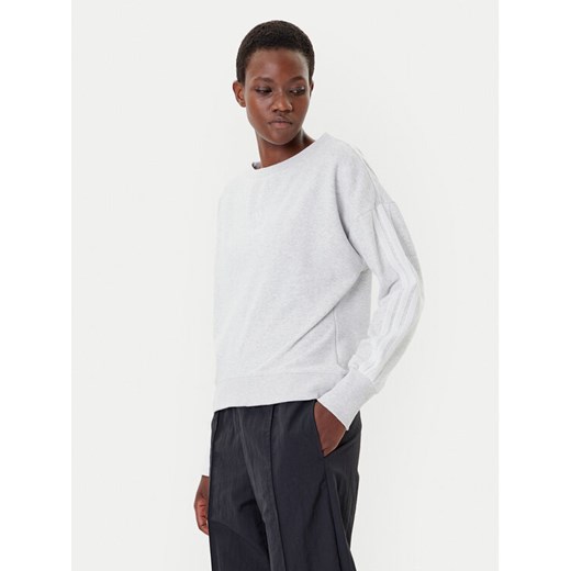adidas Bluza Seasonal Essentials 3-Stripes JM1901 Szary Regular Fit ze sklepu MODIVO w kategorii Bluzy damskie - zdjęcie 185486854