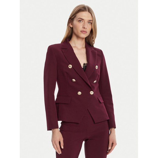 Rinascimento Marynarka CFC0126227003 Bordowy Slim Fit ze sklepu MODIVO w kategorii Marynarki damskie - zdjęcie 185486892