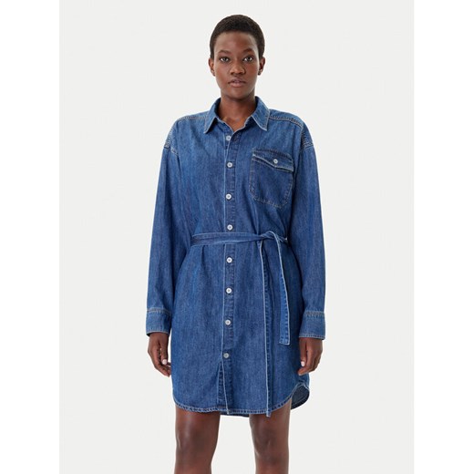 G-Star Raw Sukienka jeansowa D26814-D252 Granatowy Regular Fit ze sklepu MODIVO w kategorii Sukienki - zdjęcie 185486894