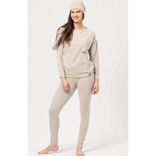 Ciepła bluza domowa beżowa Hot Touch LHB 729 3, Kolor beżowy, Rozmiar S, Key ze sklepu Primodo w kategorii Bluzy damskie - zdjęcie 185487743