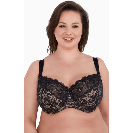 Gaia biustonosz miękki soft czarno-beżowy Chantal 534 Maxi, Kolor czarno-beżowy, Rozmiar 105C, Gaia ze sklepu Intymna w kategorii Biustonosze - zdjęcie 185488184