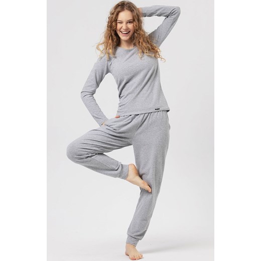 Ciepłe spodnie domowe jasnoszare Hot Touch LHE 729 1, Kolor jasnoszary, Rozmiar S, Key ze sklepu Intymna w kategorii Piżamy damskie - zdjęcie 185488221