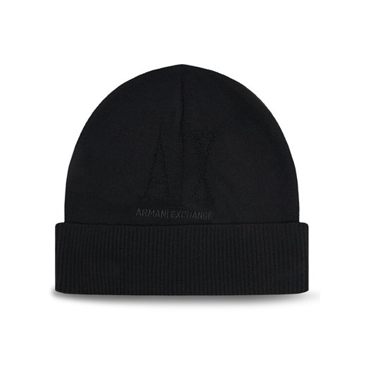 Czapka Armani Exchange XW001445 AF11896 UC001 Czarny ze sklepu eobuwie.pl w kategorii Czapki zimowe męskie - zdjęcie 185488810