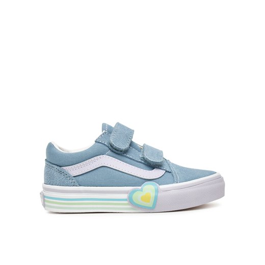 Vans Tenisówki Old Skool V Heart VN000D4DCFL1 Niebieski ze sklepu MODIVO w kategorii Trampki dziecięce - zdjęcie 185490074