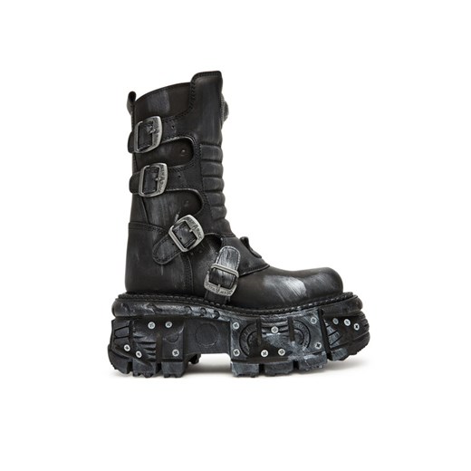 NEW ROCK Botki M-373SC-C1 Szary ze sklepu MODIVO w kategorii Botki - zdjęcie 185490112