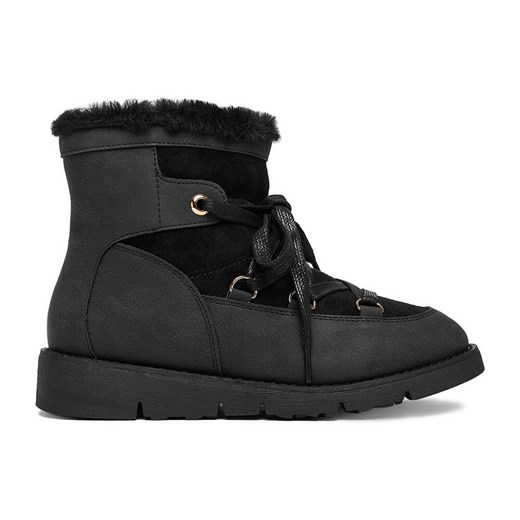 Botki DeeZee 17125-1-BLACK PU ze sklepu ccc.eu w kategorii Śniegowce damskie - zdjęcie 185491400