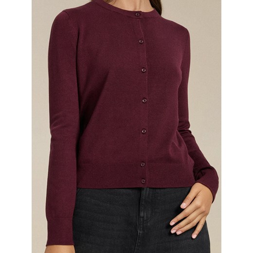 Sinsay - Sweter na guziki - czerwony Sinsay XL Sinsay