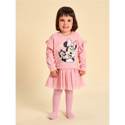 Sinsay - Dresowa sukienka z tiulem i falbanami Minnie Mouse - różowy - id: 227BB-38X - marki Sinsay - 185493910 Sinsay - Dresowa sukienka z tiulem i falbanami Minnie Mouse - różowy ze sklepu Sinsay w kategorii Sukienki dziewczęce - zdjęcie 185493910
