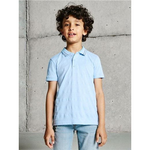 Sinsay - Koszulka polo z ozdobnym kołnierzykiem - błękitny ze sklepu Sinsay w kategorii T-shirty chłopięce - zdjęcie 185493934