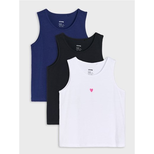 Sinsay - Koszulki bez rękawów 3 pack - wielobarwny ze sklepu Sinsay w kategorii T-shirty chłopięce - zdjęcie 185494071