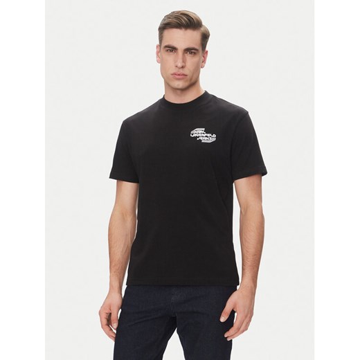 Karl Lagerfeld Jeans T-Shirt A2M17040 Czarny Regular Fit ze sklepu MODIVO w kategorii T-shirty męskie - zdjęcie 185494774