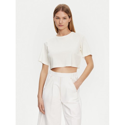 Max Mara Leisure T-Shirt 2516941098650 Écru Regular Fit ze sklepu MODIVO w kategorii Bluzki damskie - zdjęcie 185494783