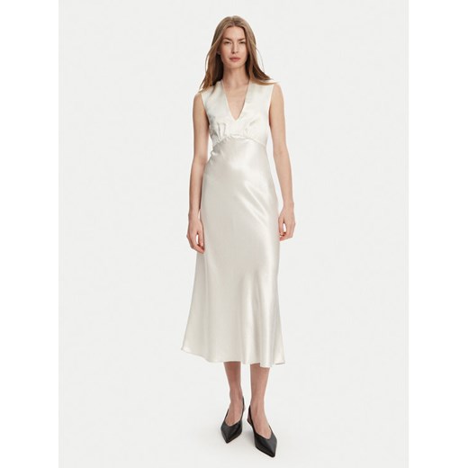 Max Mara Leisure Sukienka koktajlowa Glizia 2516221048 Biały Regular Fit ze sklepu MODIVO w kategorii Sukienki - zdjęcie 185494811