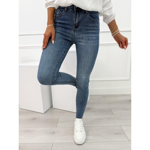 Niebieskie Spodnie Skinny Jeans ze sklepu ModnaKiecka.pl w kategorii Jeansy damskie - zdjęcie 185495751