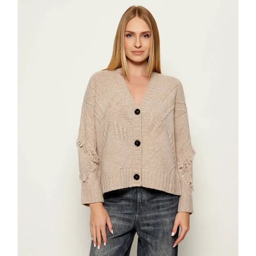 Weekend MaxMara Wełniany kardigan STALLO | Relaxed fit ze sklepu Gomez Fashion Store w kategorii Swetry damskie - zdjęcie 185497063