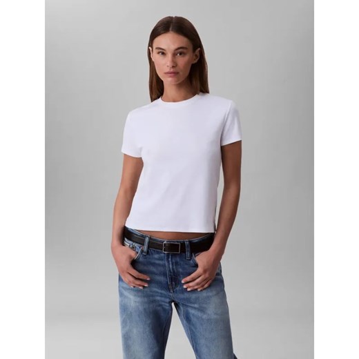 Calvin Klein T-shirt | Slim Fit ze sklepu Gomez Fashion Store w kategorii Bluzki damskie - zdjęcie 185497130