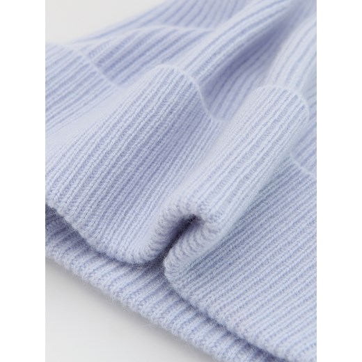 Reserved - Wełniana czapka z dodatkiem kaszmiru - jasnoniebieski Reserved ONE SIZE Reserved