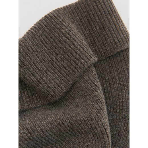 Reserved - Wełniana czapka z dodatkiem kaszmiru - brązowy Reserved ONE SIZE Reserved