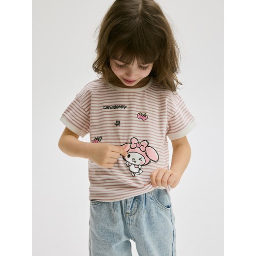 Reserved - Bawełniany t-shirt My Melody - wielobarwny ze sklepu Reserved w kategorii Bluzki dziewczęce - zdjęcie 185499202
