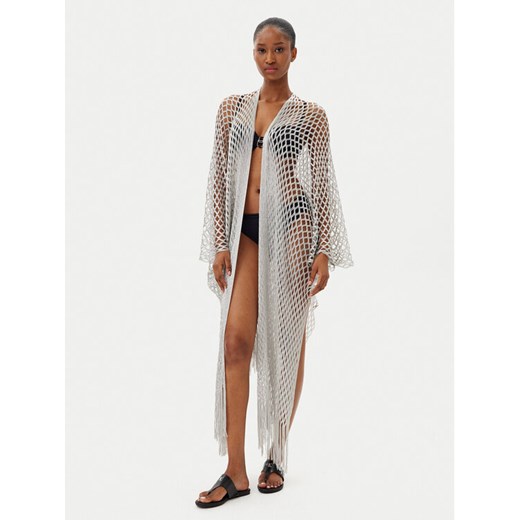 Selmark Kimono BC197 Srebrny Relaxed Fit ze sklepu MODIVO w kategorii Odzież plażowa - zdjęcie 185499571