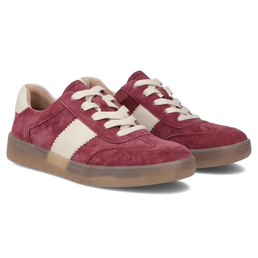 Skórzane sneakersy damskie bordowe Filippo DP6770/25 ze sklepu ulubioneobuwie w kategorii Buty sportowe damskie - zdjęcie 185500030
