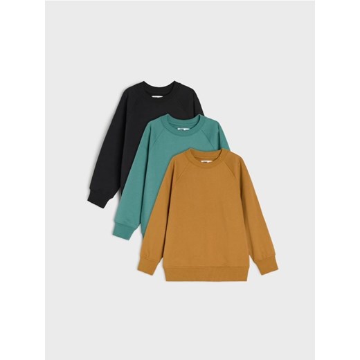 Sinsay - Bluzy w stylu basic 3 pack - brązowy - id: 307DZ-82X - marki Sinsay - 185500954 Sinsay - Bluzy w stylu basic 3 pack - brązowy ze sklepu Sinsay w kategorii Bluzy chłopięce - zdjęcie 185500954