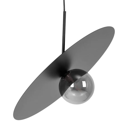 Wisząca długfa lampa z okrągłym kloszem czarna S1-R36 ze sklepu Edinos.pl w kategorii Lampy wiszące - zdjęcie 185501120