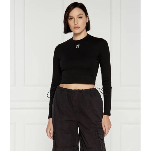 HUGO Bluzka | Cropped Fit ze sklepu Gomez Fashion Store w kategorii Bluzki damskie - zdjęcie 185501174