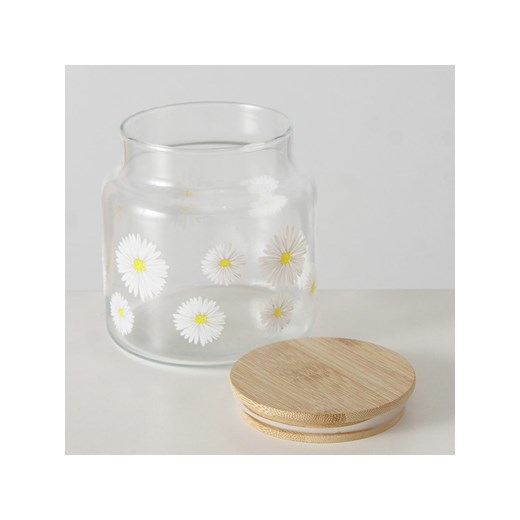 Boltze Słoik &quot;Daisy&quot; w kolorze biało-jasnobrązowym - wys. 11 x Ø 10 cm ze sklepu Limango Polska w kategorii Pojemniki kuchenne - zdjęcie 185503153