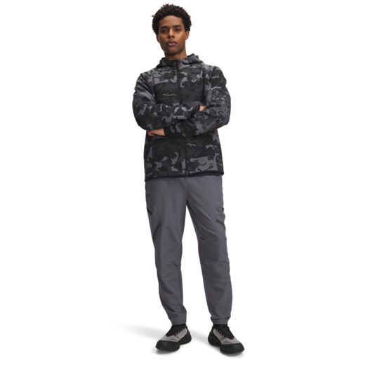 Męskie spodnie treningowe cargo UA Unstoppable Cargo Pant - szare ze sklepu Sportstylestory.com w kategorii Spodnie męskie - zdjęcie 185504440