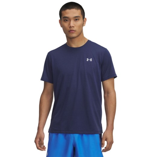 Męska koszulka do biegania Under Armour UA Launch Shortsleeve - granatowa ze sklepu Sportstylestory.com w kategorii T-shirty męskie - zdjęcie 185504473