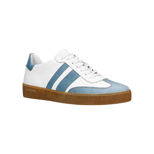 Wojas Skórzane sneakersy w kolorze biało-błękitnym ze sklepu Limango Polska w kategorii Buty sportowe damskie - zdjęcie 185505060