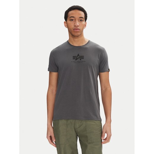 Alpha Industries T-Shirt Basic 118533 Czarny Regular Fit ze sklepu MODIVO w kategorii T-shirty męskie - zdjęcie 185505782