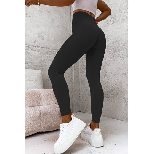 LEGGINSY MODELUJĄCE Z SZEROKIM PASEM- CZARNE ze sklepu olika.com.pl w kategorii Spodnie damskie - zdjęcie 185506004
