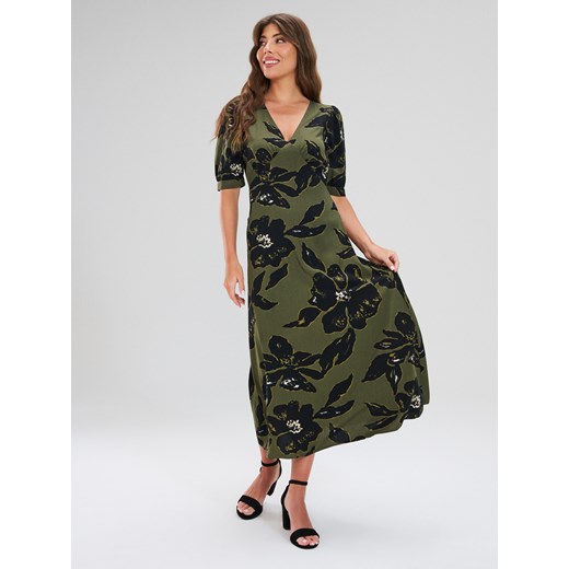 Sinsay - Sukienka w kwiaty - wielobarwny Sinsay XS Sinsay