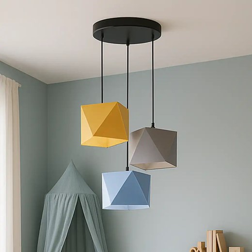Kolorowa lampa wisząca do kuchni MAJORKA z kloszami o ciekawym designie ze sklepu Lysne w kategorii Lampy wiszące - zdjęcie 185506823