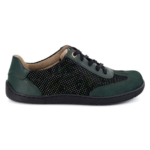 Buty BAREFOOT damskie skórzane minimalistyczne 1287 zielone ze sklepu butyolivier w kategorii Półbuty damskie - zdjęcie 185506971