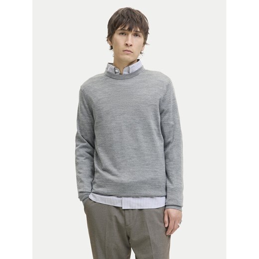 Jack&Jones Sweter Merino 12216817 Szary Regular Fit ze sklepu MODIVO w kategorii Swetry męskie - zdjęcie 185507520
