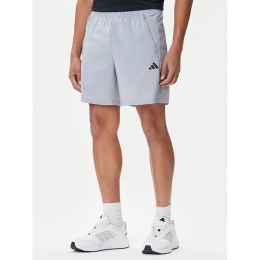 adidas Szorty sportowe Train Essentials Woven Training JX2716 Szary Regular Fit ze sklepu MODIVO w kategorii Spodenki męskie - zdjęcie 185507653