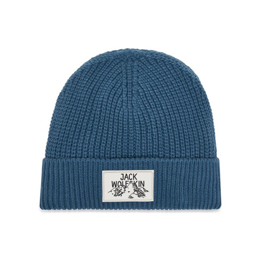 Czapka Jack Wolfskin Badge A61610 Niebieski ze sklepu eobuwie.pl w kategorii Czapki zimowe męskie - zdjęcie 185509664
