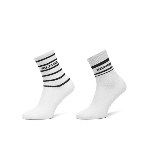Zestaw 2 par wysokich skarpet damskich Tommy Hilfiger 701236457 Écru ze sklepu eobuwie.pl w kategorii Skarpetki damskie - zdjęcie 185509681