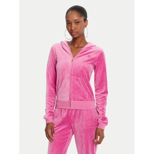 Juicy Couture Bluza Robyn JCSEBJ007G Różowy Slim Fit ze sklepu MODIVO w kategorii Bluzy damskie - zdjęcie 185510564
