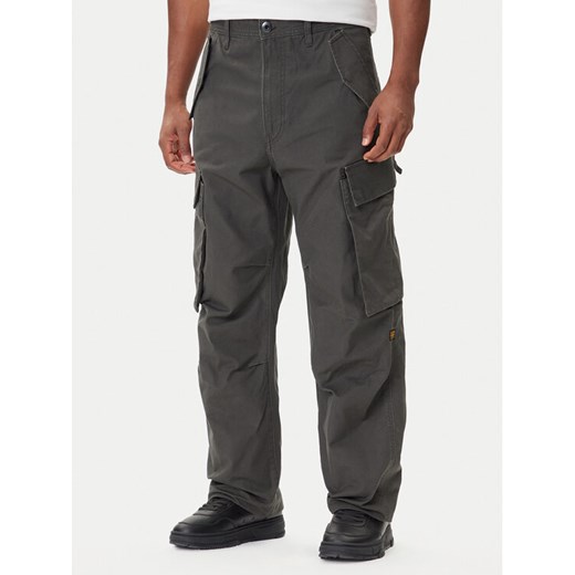 G-Star Raw Spodnie materiałowe R-3N D25224-D191 Szary Straight Fit ze sklepu MODIVO w kategorii Spodnie męskie - zdjęcie 185510584