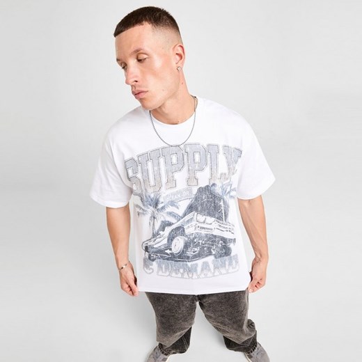 SUPPLY&amp;DEMAND T-SHIRT OCEAN TEE WHT-WHT ze sklepu JD Sports  w kategorii T-shirty męskie - zdjęcie 185511972