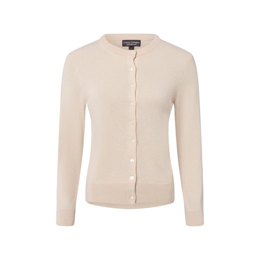 Franco Callegari Damski kardigan z czystego kaszmiru Kobiety Kaszmir piaskowy jednolity ze sklepu vangraaf w kategorii Swetry damskie - zdjęcie 185512450