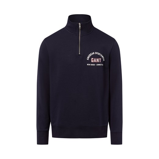 Gant Bluza męska Mężczyźni granatowy jednolity ze sklepu vangraaf w kategorii Bluzy męskie - zdjęcie 185512461