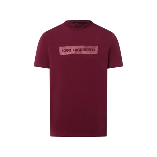 KARL LAGERFELD Koszulka męska Mężczyźni Bawełna bordowy nadruk ze sklepu vangraaf w kategorii T-shirty męskie - zdjęcie 185512470