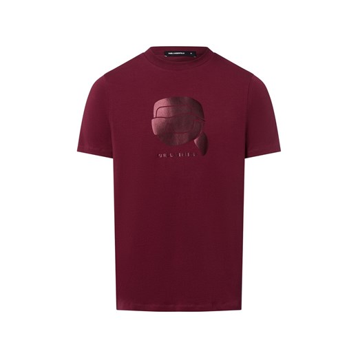 KARL LAGERFELD Koszulka męska Mężczyźni Bawełna bordowy nadruk ze sklepu vangraaf w kategorii T-shirty męskie - zdjęcie 185512471