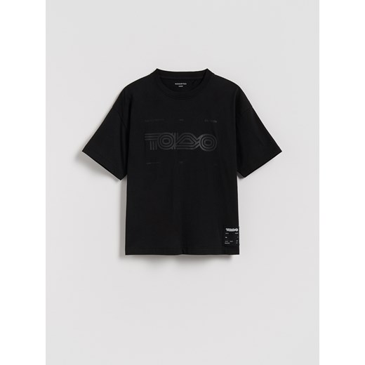 Reserved - T-shirt oversize - czarny ze sklepu Reserved w kategorii T-shirty chłopięce - zdjęcie 185512592