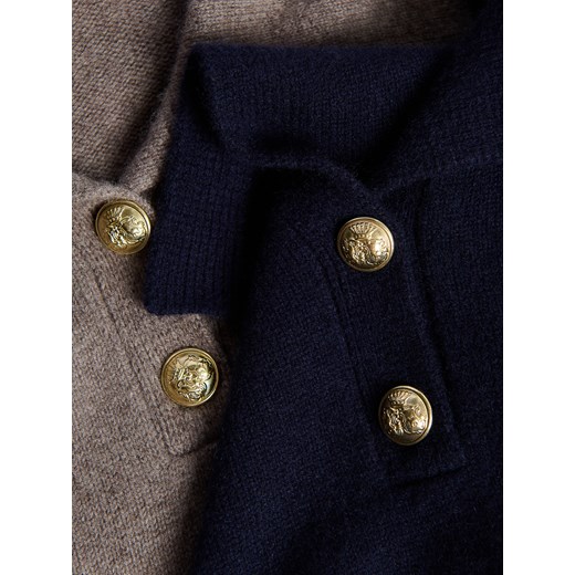 Reserved - Wełniany sweter z dodatkiem kaszmiru - beżowy Reserved XL Reserved